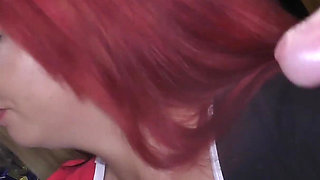 Lusty Chums Cheri and Mandy Suck Dick Together in a Bukkake