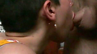 Croissant with Ham, Cheese and Cum!