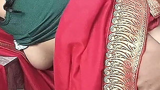In the Kitchen, the Brother-in-law Made the Beautiful Sister-in-law in Red Saree Do the Doggy Style and Fucked Her.