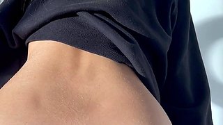 Hot blonde ass getting doggystyle in toilet