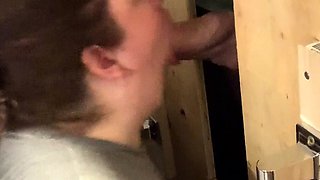 hot amateur milf giving blowjob and getting fucked