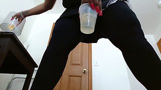 Ebony dominatrix, black domination, ebony pee