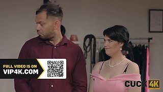 Cuck4k. meaty titty czech is having fun in humilation bar