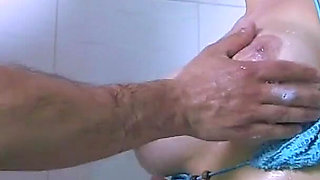 Hot Big Tits Blonde Cheating Wife MILF Dolly Delight Gets Fucked in the Shower