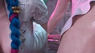 Jinx Nude Oiled Compilation Different Outfits and Poses Arcane Hentai