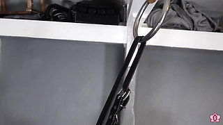 Curious Little Slut Part 1 Slave Mila Turned Into Latex Marionette with Neck Tie Bondage Orgasm Predicament
