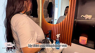 Busty Latina Maid Has Passionate Sex with Her Boss to Get a Raise - Savannah Watson