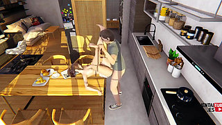 Jigokuraku Hentai - Yamada Asaemon Sagiri Sex in a Table - Japanese Asian Manga Anime Cartoon Game Porn Video Animation
