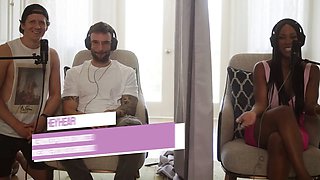 Curvy black queen August Skye heads for a ride on Alex Legend's meaty boner