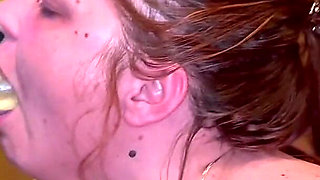 Deepthroat with Fuck Machine and Spit Play