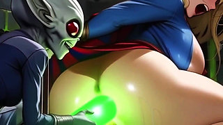 Supergirl Gets Probed and Licked During a Space Adventure