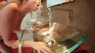 Analized- Lexi Lore blonde slut anal sex in a bathroom