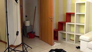 Behind the Scene, Casting Italiano Girl Gets Fucked at the Studio.