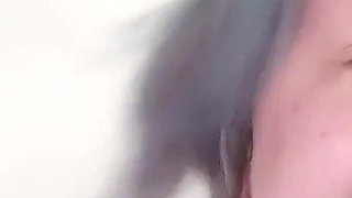 Ball Gagged Fuck Doll Fucks Pussy and Squirts