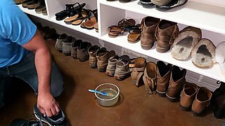 All American Foot Worship - Rachels Dirty Shoe Cleaner