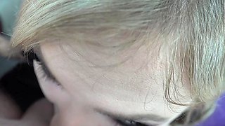 Blonde Amateur GF Blowjob With Cumshot