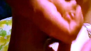 Amateur Femdom Footjob with Nylons