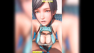 Dead or Alive DOA Girl - Reika Movie Normal Remix WM (No sound) By LazyProcrast Animation 3D Hentai