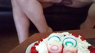 Birthday of a very slutty granny 62 years old