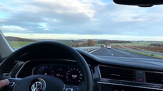 Extreme Blowjob behind wheel, fuck naughty girl in car at