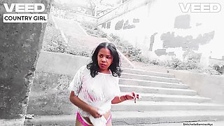 Ebony Cherry Skin Exotic Indian Female Solo Public In India