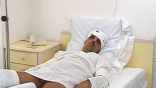 Nurse helps patient with anal after betraying his wife: Blowjob, Cowgirl  Brunette Porn