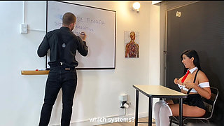 Hot Biology Teacher Fucks Her Big Tits Horny Latina Student