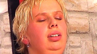 Mature Mistress Toys Her Bound Blonde Sub Hard