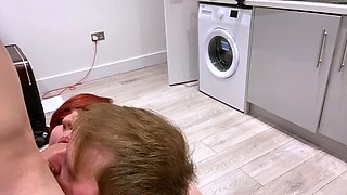 Slut gives wam deep throat pov blowjob and handjob