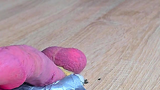 Boots and Cute Pink Socks CBT Cock Trampling on Cockbox, Amateur Femdom Jozi Trample