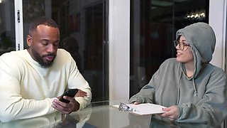 Huge fake tits and ass are perfect for the big black dick pleasure