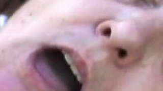 The old lady discovers a boy masturbating