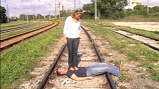 Railway tracks trampling