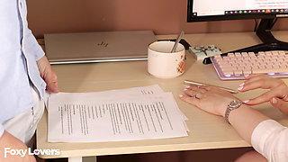 Sexy Boss in Handcuffs - Elegant Wristwatch Fetish Office Sex