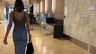 Hot and horny housewife made to cum hard and often in public