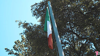 Roadtrip Tattooed Girl Fucks a Girl Anal with a Big Toys in Vintage Talbot Express