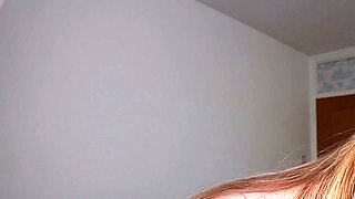 Horny busty blonde babe with big boobs