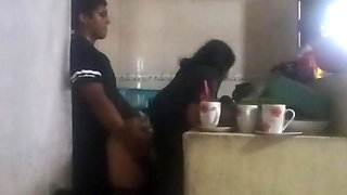 Maid Fucked in the Kitchen (my Wife Almost Found Us Out)