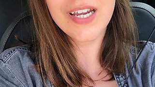 Cute curly brunette solo webcam masturbation