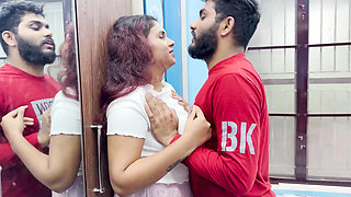 Step Sister and Step Brother Part 1, Hot Hard Romance in Bedroom with Long Lip Lock
