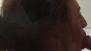 Teacher MILF sucks horny student's stiff cock in class