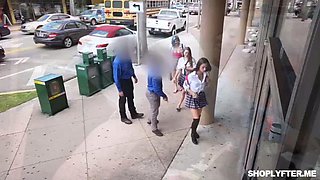 Ebony teen thief Daya Knight gets a hot fuck by Pervz: Blowjob, Doggy  Hardcore Porn