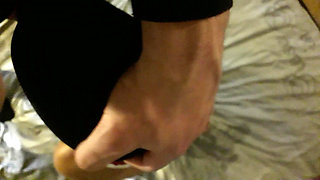 Bound and Blindfolded MILF Sucks Cock POV