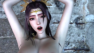 3D Asian Slut Naked Her Shaved Pussy Have BDSM Sex