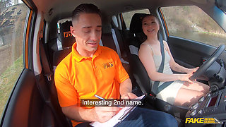 Fake Driving School - Asian Learns How to Drive Stick and Takes Big Load
