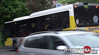 Hitzefrei.dating young Megan Venturi nailed in taxi (public)