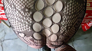 A Big Black Strap-on Is My Christmas and New Year's Gift for a Submissive. Anal Pegging with a Large Toy.