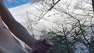 Solo Jerk off Above the Clouds