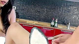 Sexy skinny teen Sasha Jones catches stepbrother masturbating and fucks him