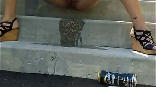 Concrete Steps Pee